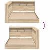 vidaXL Grāmatu plaukta gulta ar galvas klāju Sonoma ozols 120 x 190 cm