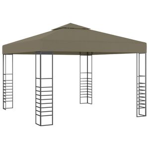 vidaXL dārza nojume, 3x3 m, pelēkbrūna, 180 g/m&sup2;