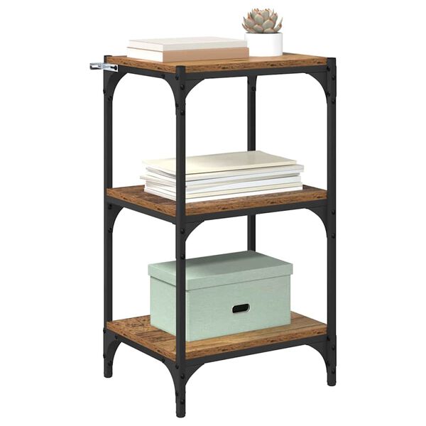 vidaXL Grāmatplaukts Vecs koks 40 x 33 x 70,5 cm