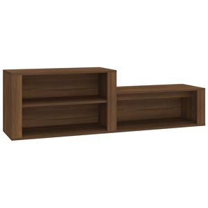 vidaXL apavu plaukts, ozolkoka krāsa, 150x35x45 cm, inženierijas koks