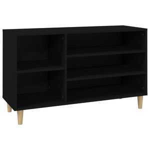 vidaXL apavu plaukts, melns, 102x36x60 cm, inženierijas koks
