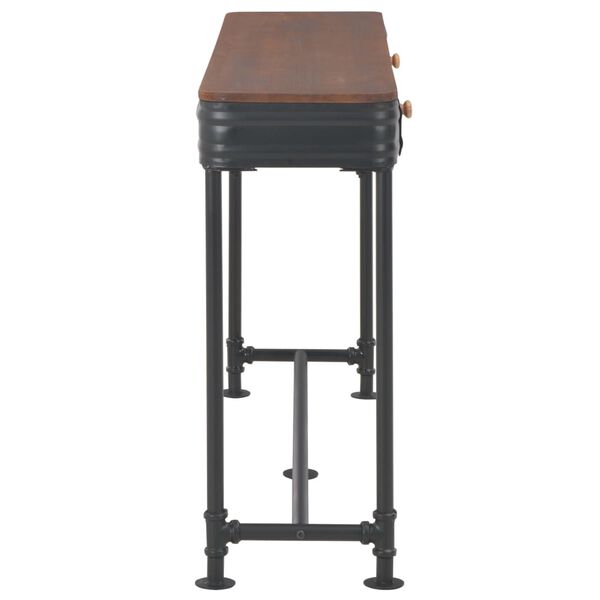 vidaXL konsoles galdiņ&scaron; ar 2 atvilktnēm, 120x30x75 cm, egles masīvkoks