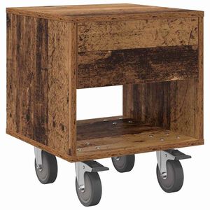 vidaXL Naktsgaldiņ&scaron; Vecs koks 40,5 x 40 x 48 cm Inženierijas koks