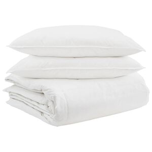 vidaXL Segas komplekts ar spilvenu 3 pcs Balts Dūnu spalva