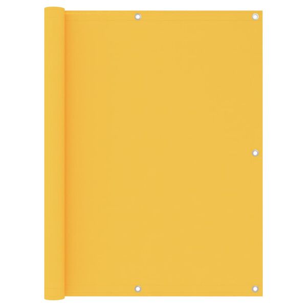 vidaXL balkona aizslietnis, 120x500 cm, dzeltens audums