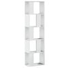 vidaXL grāmatu plaukts, 5 līmeņi, balts, 45x23,5x162,5 cm, koks