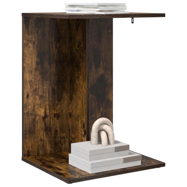 vidaXL Sānu galds Dūmaka ozols 45 x 40 x 62,5 cm Inženierijas koks