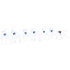 vidaXL LED brieži 7 gab. Balts 43 x 18 x 66 cm audums