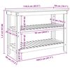 vidaXL Darbagalds Vaska brūna 110,5 x 50 x 80 cm Priedes masīvkoks