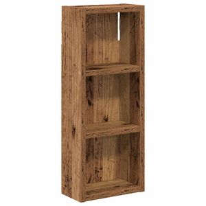 vidaXL Vannas sienas skapītis ar plauktu Vecs koks 20 x 10 x 50 cm