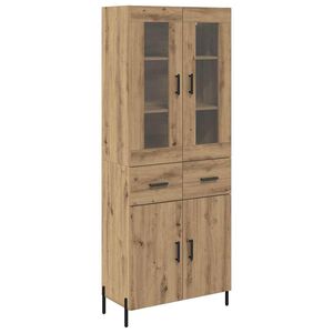 vidaXL Augstais skapītis Artisānā ozols 69,5 x 34 x 180 cm