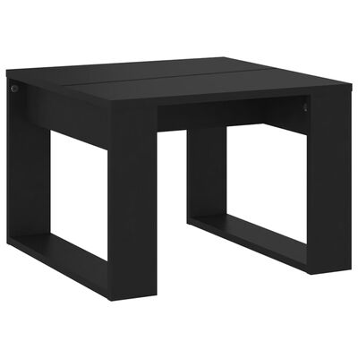 vidaXL galdiņš, melns, 50x50x35 cm, skaidu plāksne