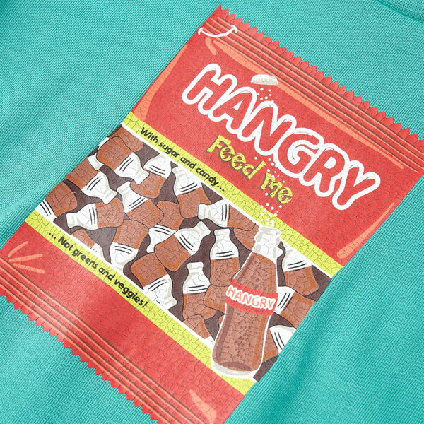 Bērnu T-krekls ar īsām piedurknēm, tum&scaron;a piparmētru, 116