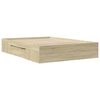 vidaXL gulta bez matrača, ozolkoka, 120x200 cm, inženierijas koks