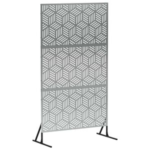 vidaXL Privātuma ekrāns 100 x 50 x 180 cm Cinkota tērauda Sudraba