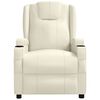 vidaXL atpūtas krēsls, atgāžams, krēmbalta mākslīgā āda