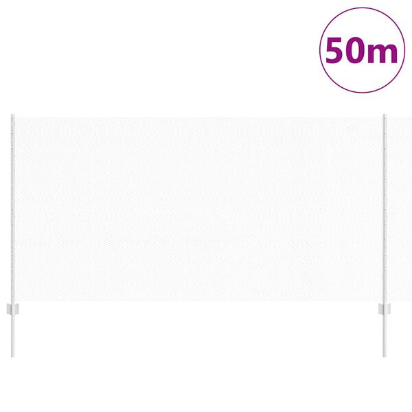 vidaXL Žogs ar stabu Sudraba 1,2 x 50 m Tērauds