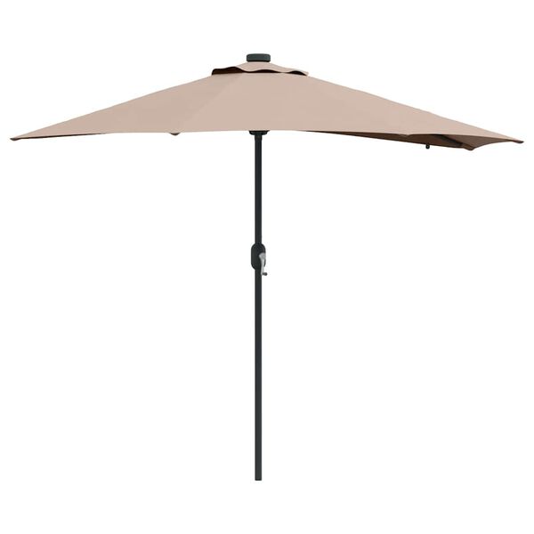 vidaXL Dārza parasols Pelēkbrūna 294 x 150 x 223 cm