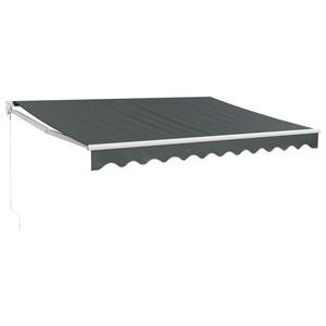 vidaXL Rokas markīze 3 x 2,5 m Antracīta 100% poliesters