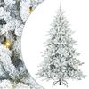 vidaXL Mākslīgā Saliekamā Ziemassvētku Egle su 300 LED Balts 240 cm