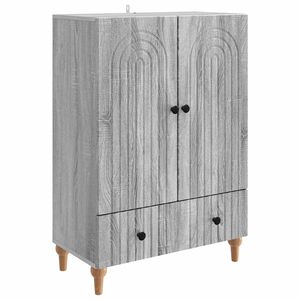 vidaXL Puse Pelēks Sonoma ozols 66 x 34,5 x 95 cm Inženierijas koks