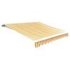 vidaXL nojumes maiņas jumts, dzeltens un balts, 400x300 cm, poliesters