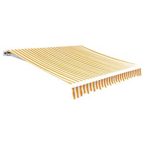 vidaXL nojumes maiņas jumts, dzeltens un balts, 380x295 cm, poliesters