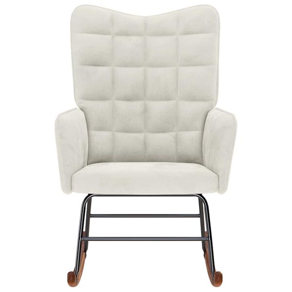 vidaXL &scaron;ūpuļkrēsls, krēmkrāsas samts