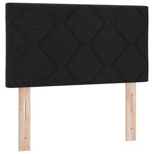 vidaXL LED gultas galva Melns 80 cm audums