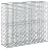 vidaXL Gabions pacelta gulta 2 pcs Sudraba 170 x 50 x 150 cm