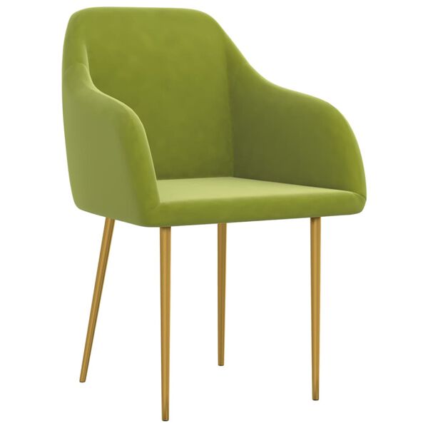 vidaXL virtuves krēsli, 4 gab., gai&scaron;i zaļ&scaron; samts