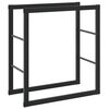 vidaXL Malkas plaukts Melns 55x30x61 cm Tērauds