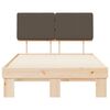 vidaXL Gultas rāmis ar polsterētu galvas balstu Pelēkbrūna