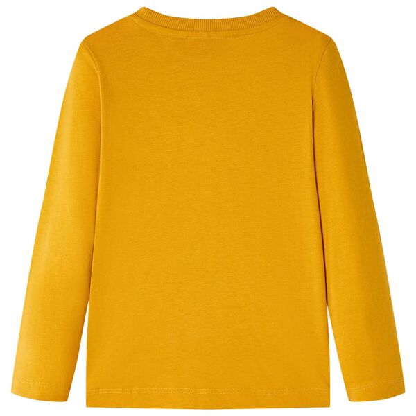 Bērnu krekls ar garām piedurknēm, dzeltenbrūns, 128
