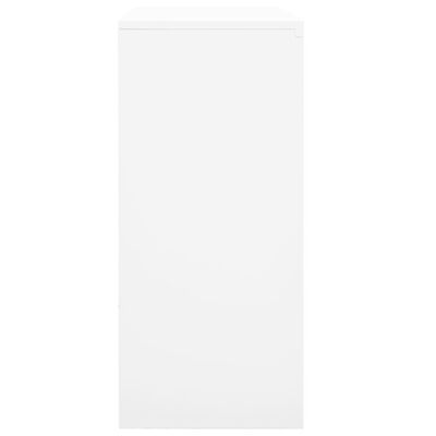 vidaXL biroja skapis ar bīdāmām durvīm, 90x40x90 cm, balts tērauds