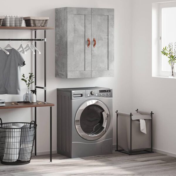 vidaXL sienas skapītis, 69,5x34x90cm, inženierijas koks, betona pelēks