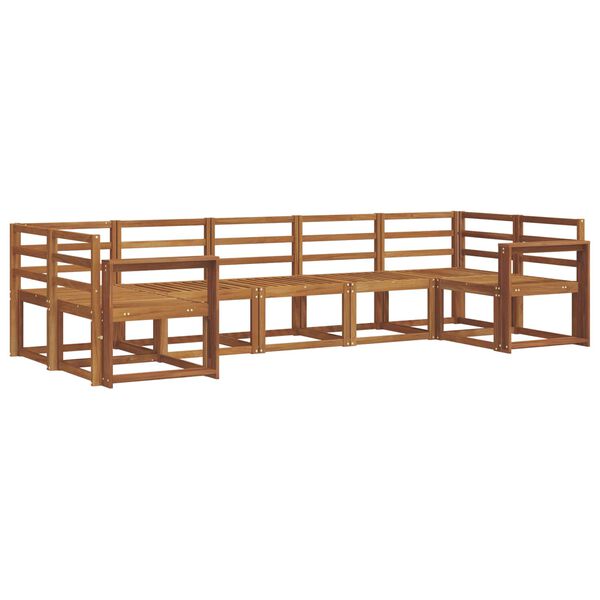 vidaXL Āra dīvānu komplekts 7 pcs Dabiska Cietā akācijas koks