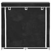 Apavu skapis ar pārsegu, 115x28x110 cm, melns audums