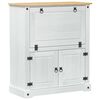 vidaXL Vīna skapis Balts 97 x 45 x 114 cm Ciets priedes koks