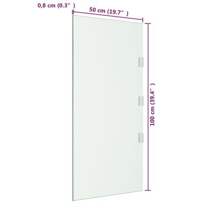 vidaXL sānu paneļi durvju nojumei, 2 gab., caurspīdīgs rūdīts stikls