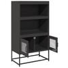 vidaXL Highboard Black 68x39x123 cm Tērauds