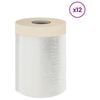 vidaXL Putekļu plēve ar līmējo&scaron;o lentu 12 pcs Caurspīdīgs 30 x 3300 cm