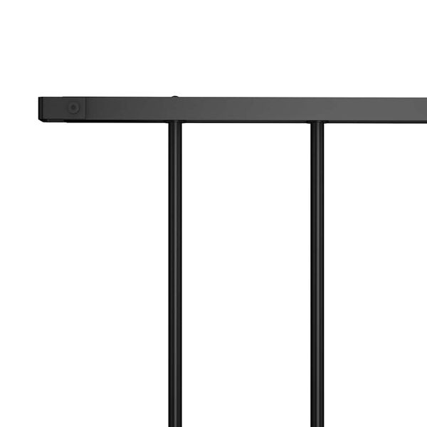 vidaXL žoga panelis, pulverkrāsots tērauds, 1,7x1 m, melns