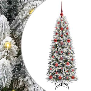 vidaXL Mākslīgā Ziemassvētku eglīte su 150 LED ar statīvu Balts 120 cm