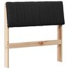 vidaXL Mīkstināts gultas galvgalis Melna 75 cm Ciets priedes koks