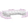 vidaXL Dīvāna komplekti 10 pcs Dabisks un krējuma Cietā akācijas koks