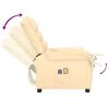 vidaXL elektrisks masāžas krēsls, krēmkrāsas mākslīgā āda