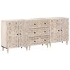 vidaXL Puse 3 gab. 60 x 33,5 x 75 cm Cieta mango koksne Balts