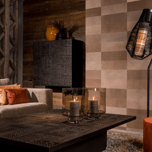 WallArt flīzes Austin, 16 gab., tīri brūnas, āda