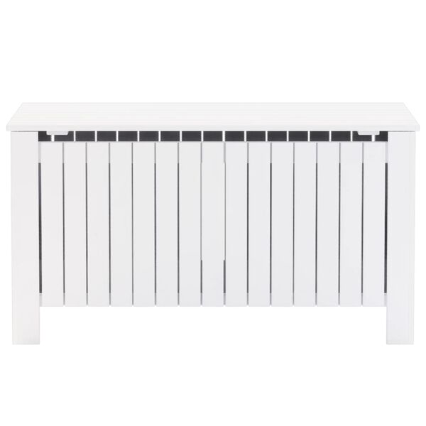 vidaXL uzglabā&scaron;anas kaste ar vāku RANA, balta, 100x49x54 cm, priede